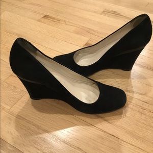 Calvin Klein Black Suede Wedge